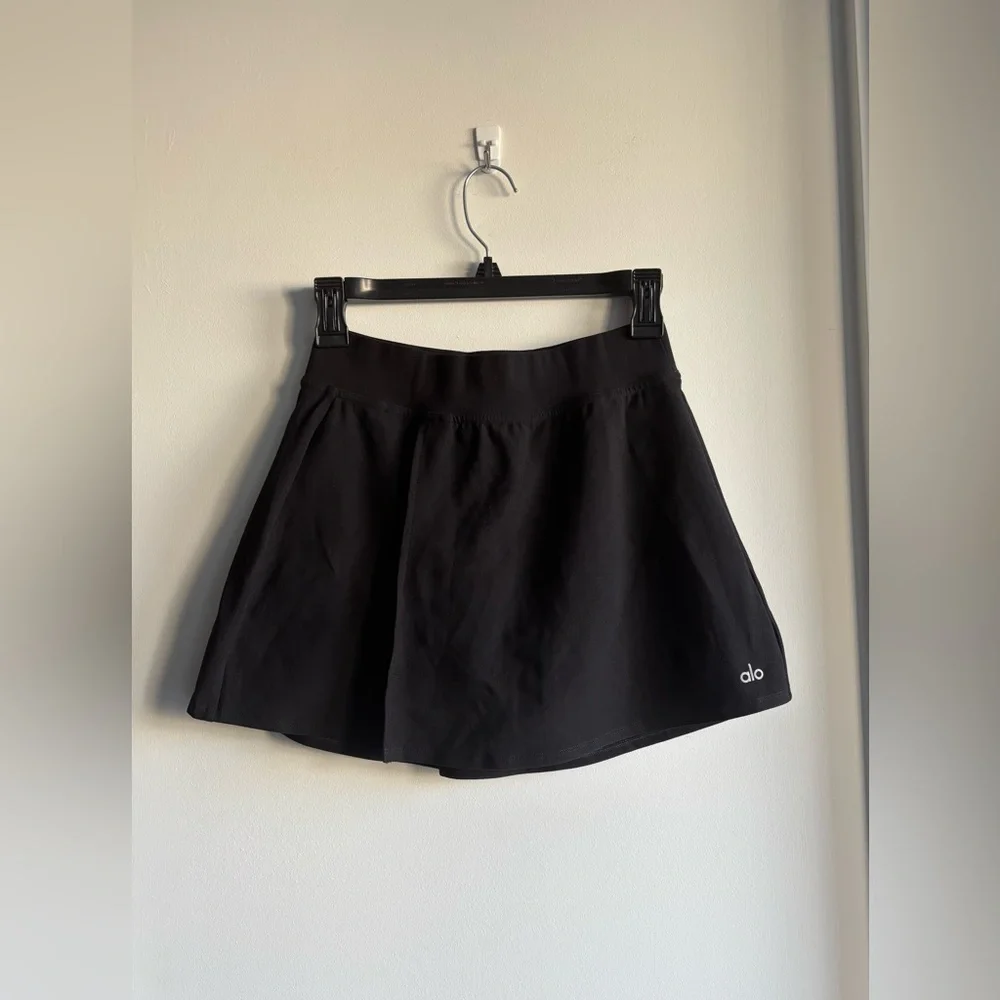 Alo, tennis skirt, black , xxs